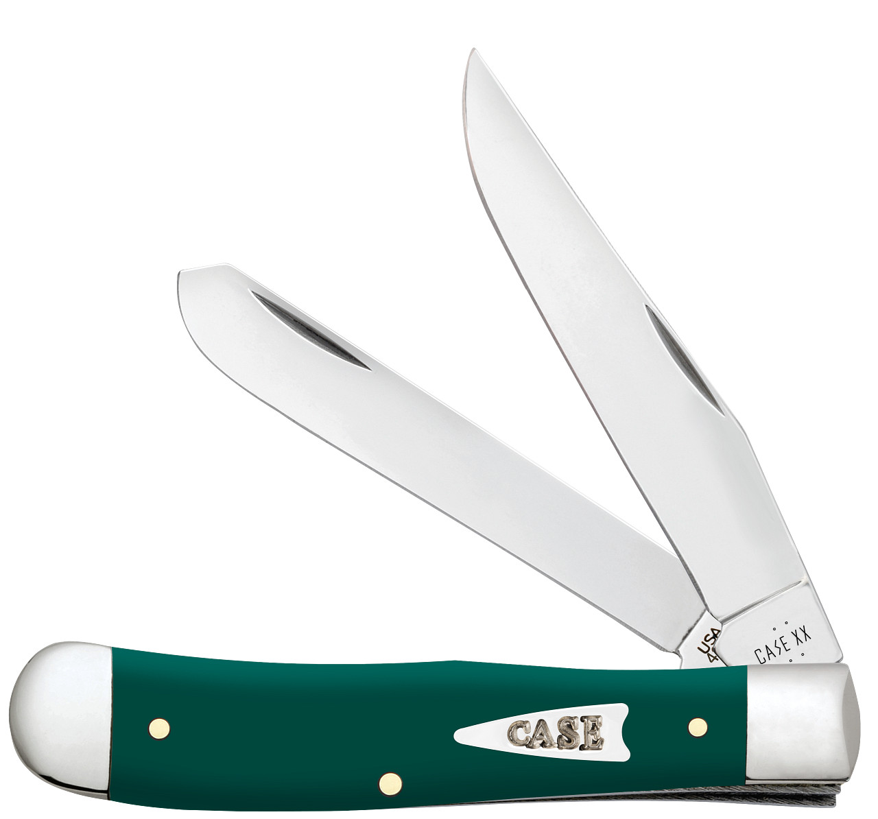 Case xx Knives Trapper Spruce Green Synthetic 64530 Stainless Pocket Knife