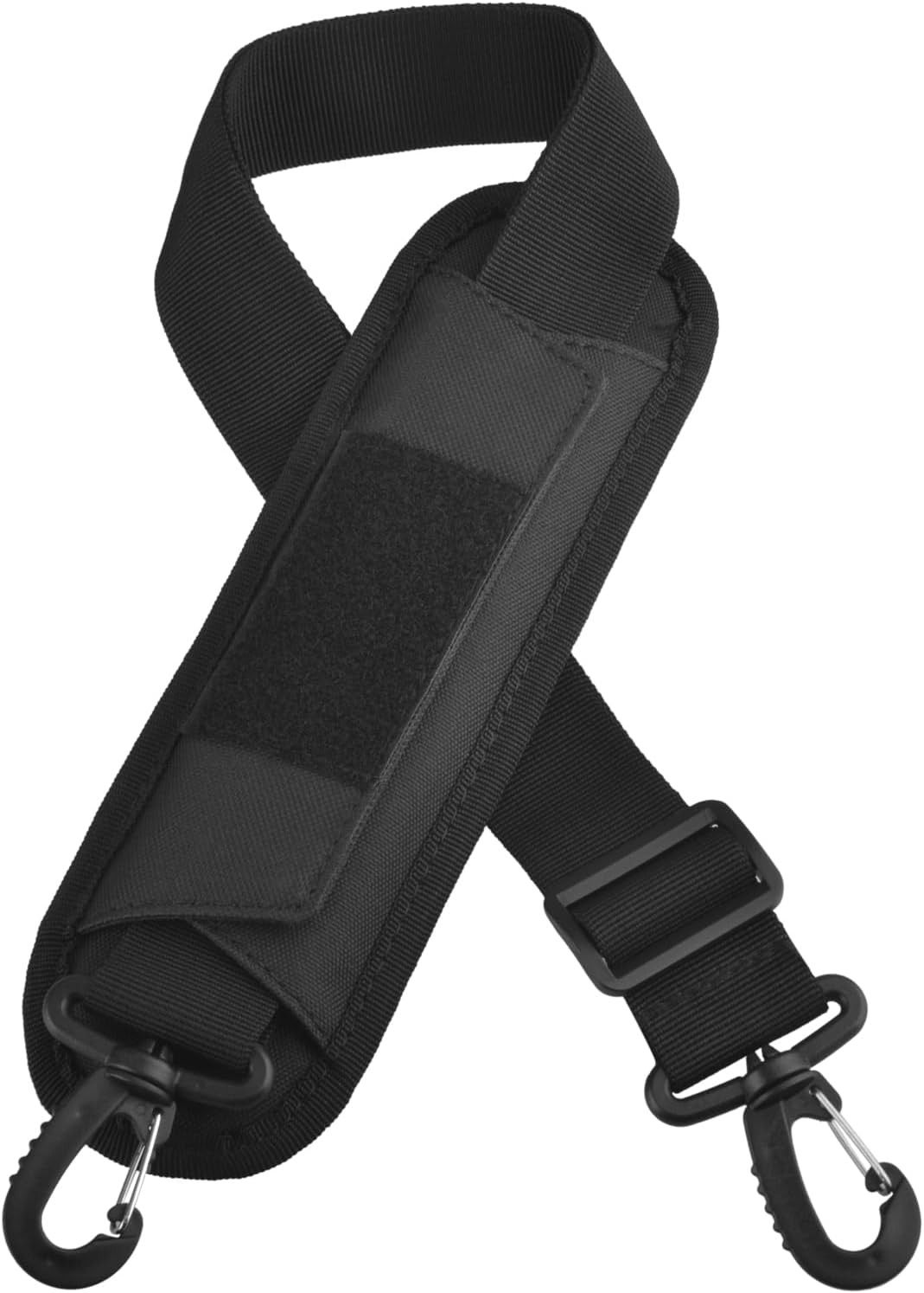 Bag Shoulder Strap Replacement Adjustable Strap with Padded Metal Hooks