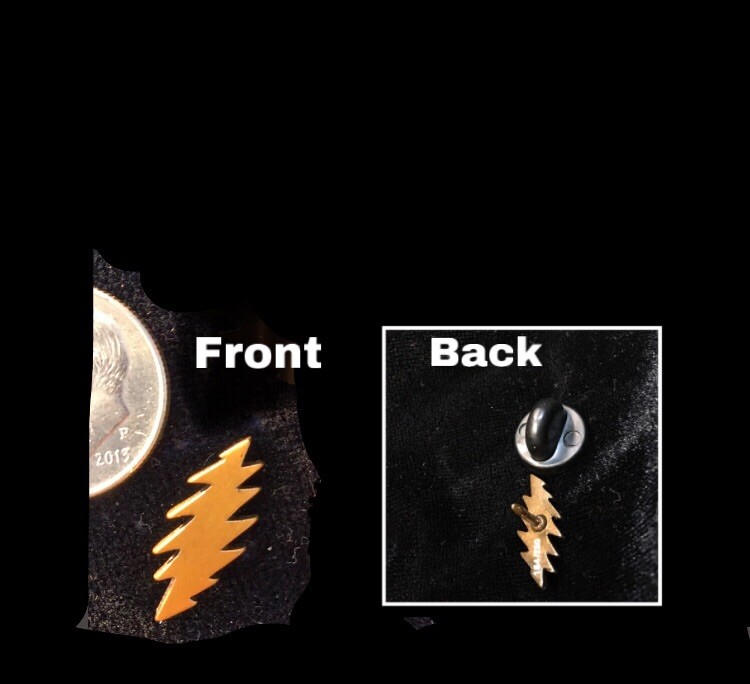 Grateful Dead 13 Point Bolt Hat Pin Set Five Pins Lightning Owsley Jerry Bob