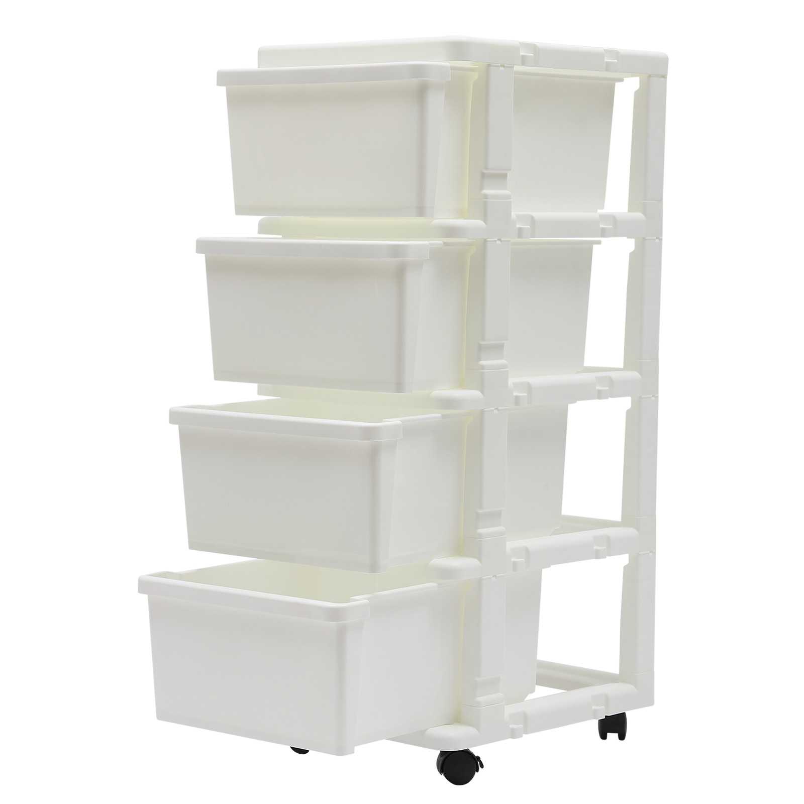 87.8cm(H) Document Storage Box Movable Office File Drawer Organizer W/ 4 Drawers
