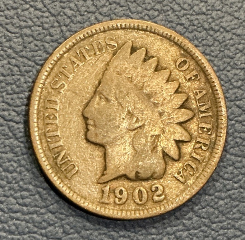 1902 United States Indian Head Cent - Vintage Copper Coin