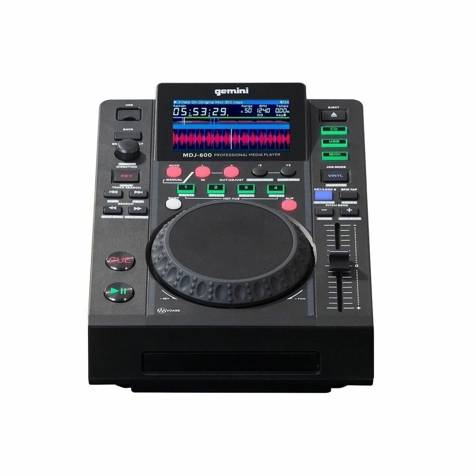 Gemini MDJ-600 Professional DJ Audio Equipment CD USB Media Player for JD Deck