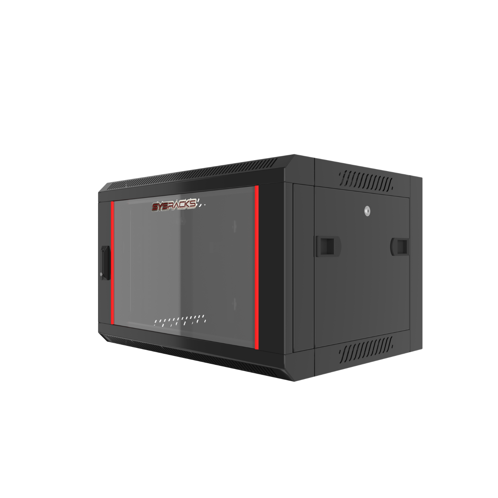 6U Wall Mount Server Cabinet Locking Networking Enclosure Data Rack Glass Door
