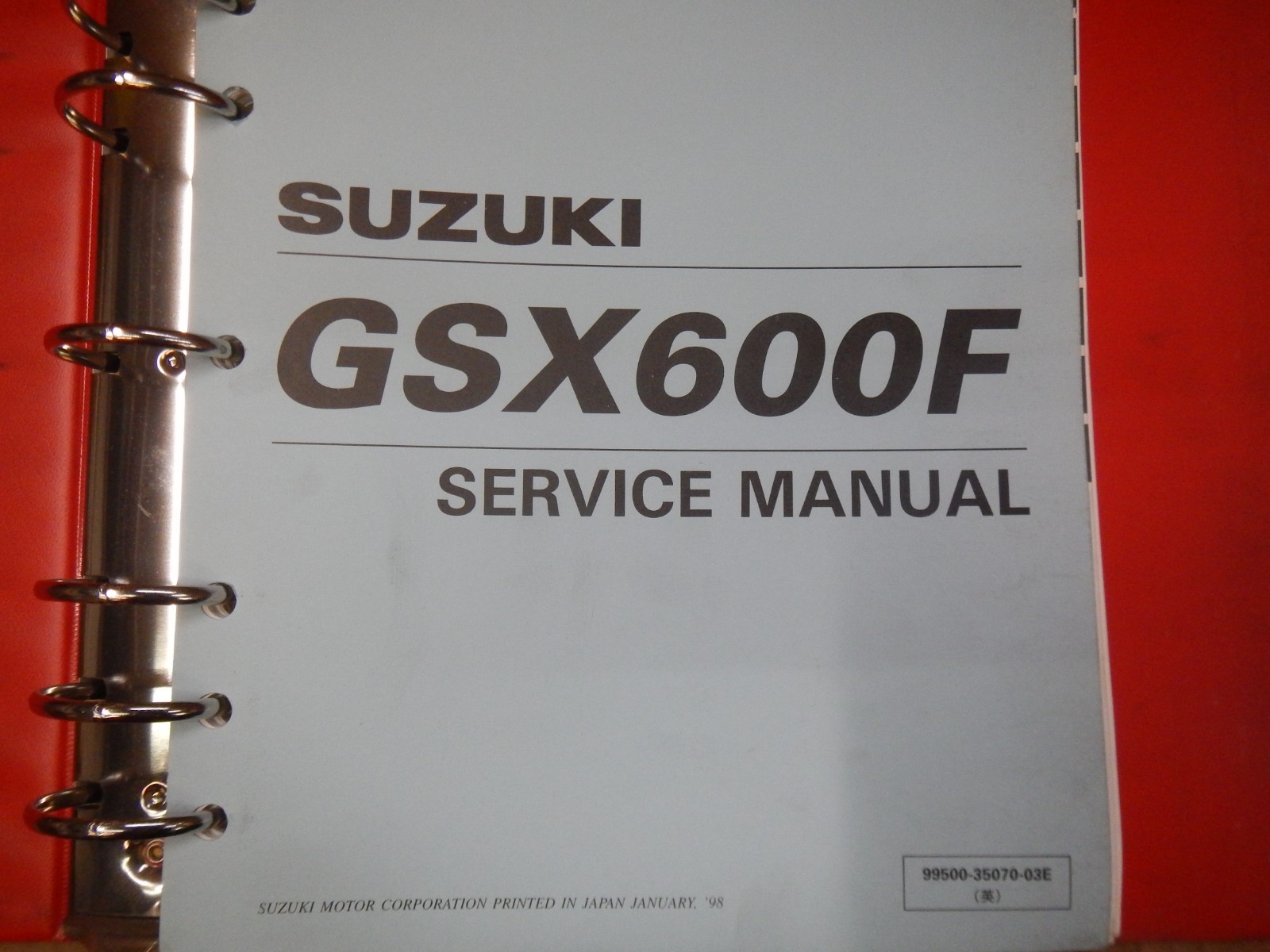 Service manual Suzuki GSX600F 1998 99500-35070-03E