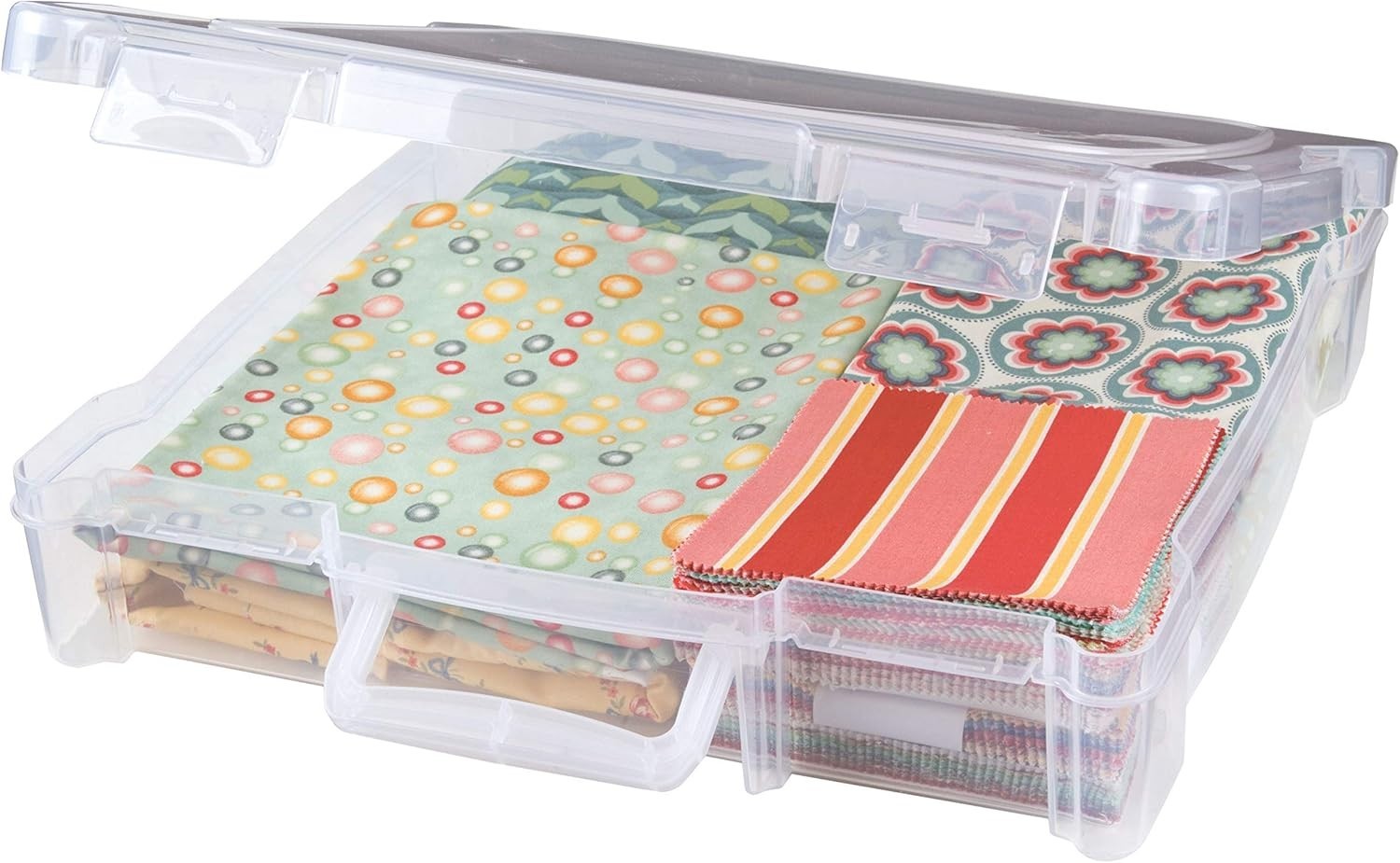 Stackable Art & Craft Organizer - Portable 12" x 12" with Snap-Tight Closure