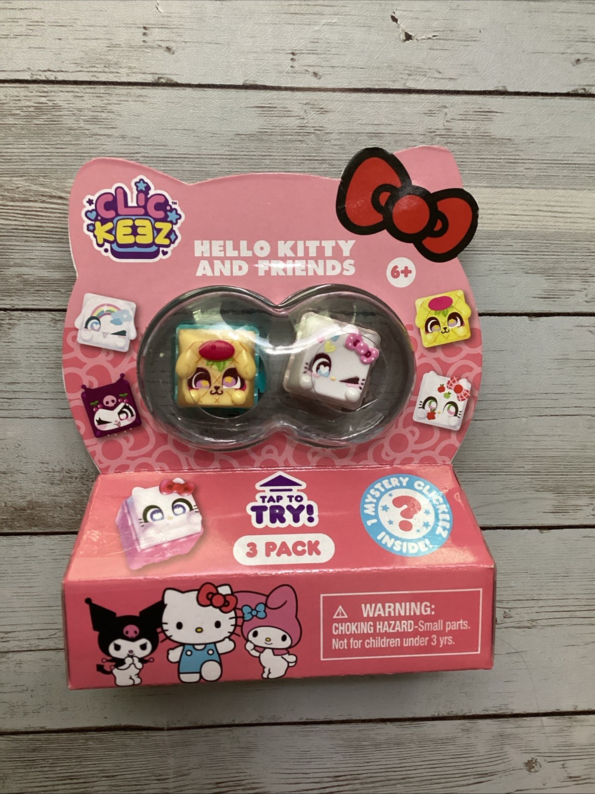 NEW! Clickeez Clic Keez HELLO KITTY AND FRIENDS 3 Pack Fidget Unopened
