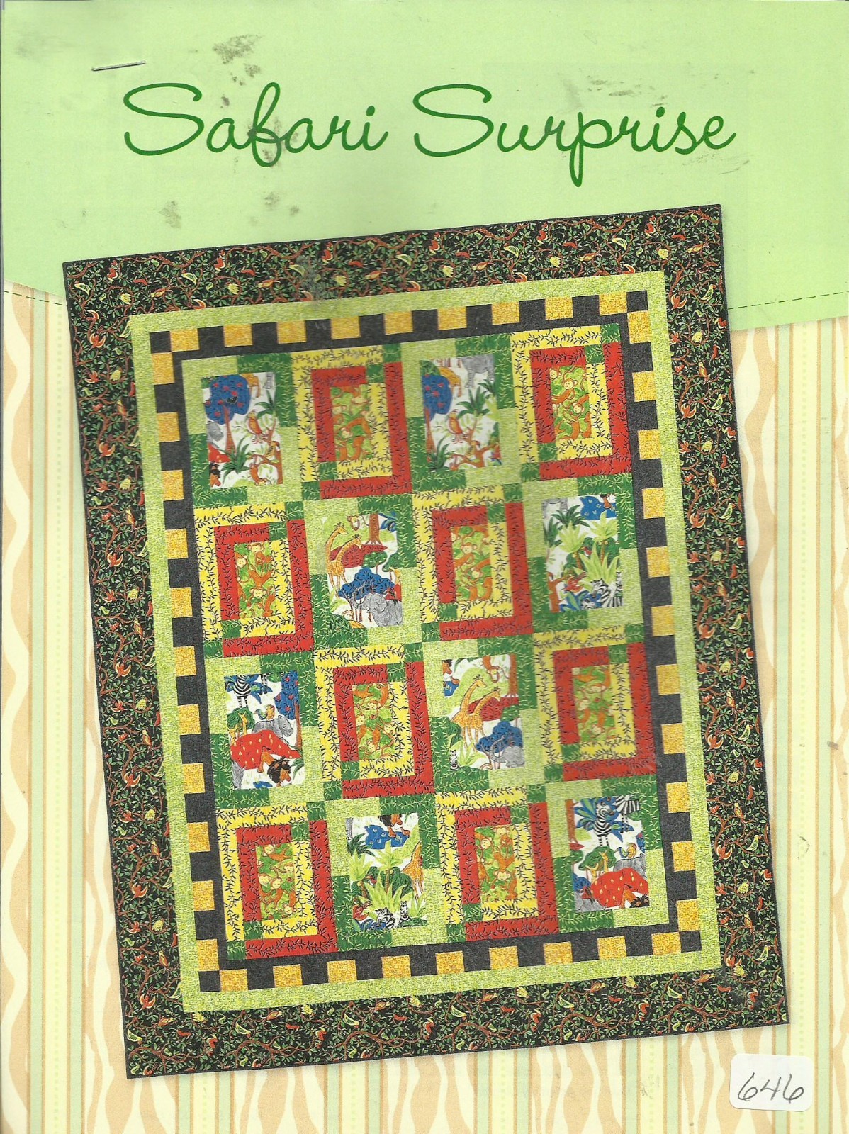 C0510 SAFARI SURPRISE CHILDRENS'  QUILT  PATTERN/INSTRUCTIONS