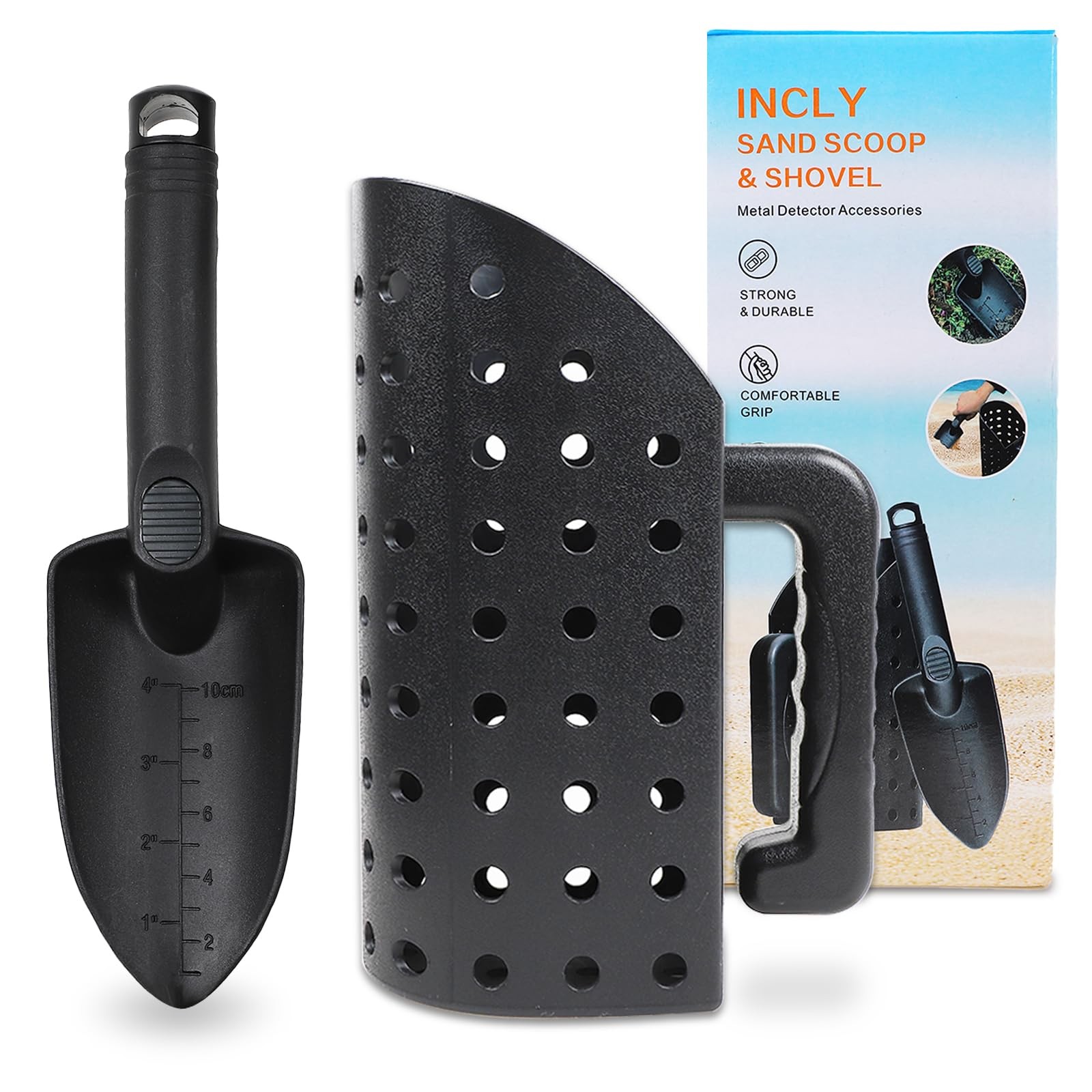 Sand Scoop for Metal Detecting, Metal Detector Tools Heavy Duty Digging Shovel a