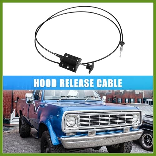 Hood Release Cable for Dodge D150 D250 W150 W250 Ramcharger 1981-1993 for