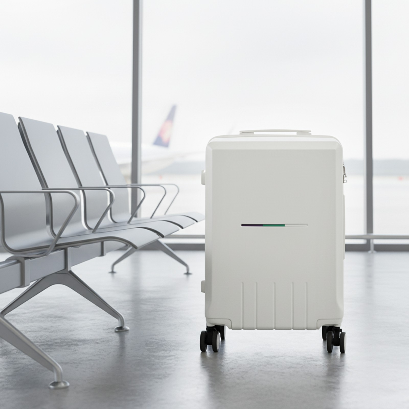 24inch Suitcase, Tourism Suitcase With Wheels, Wide Handle Luggage With Tsa Lock