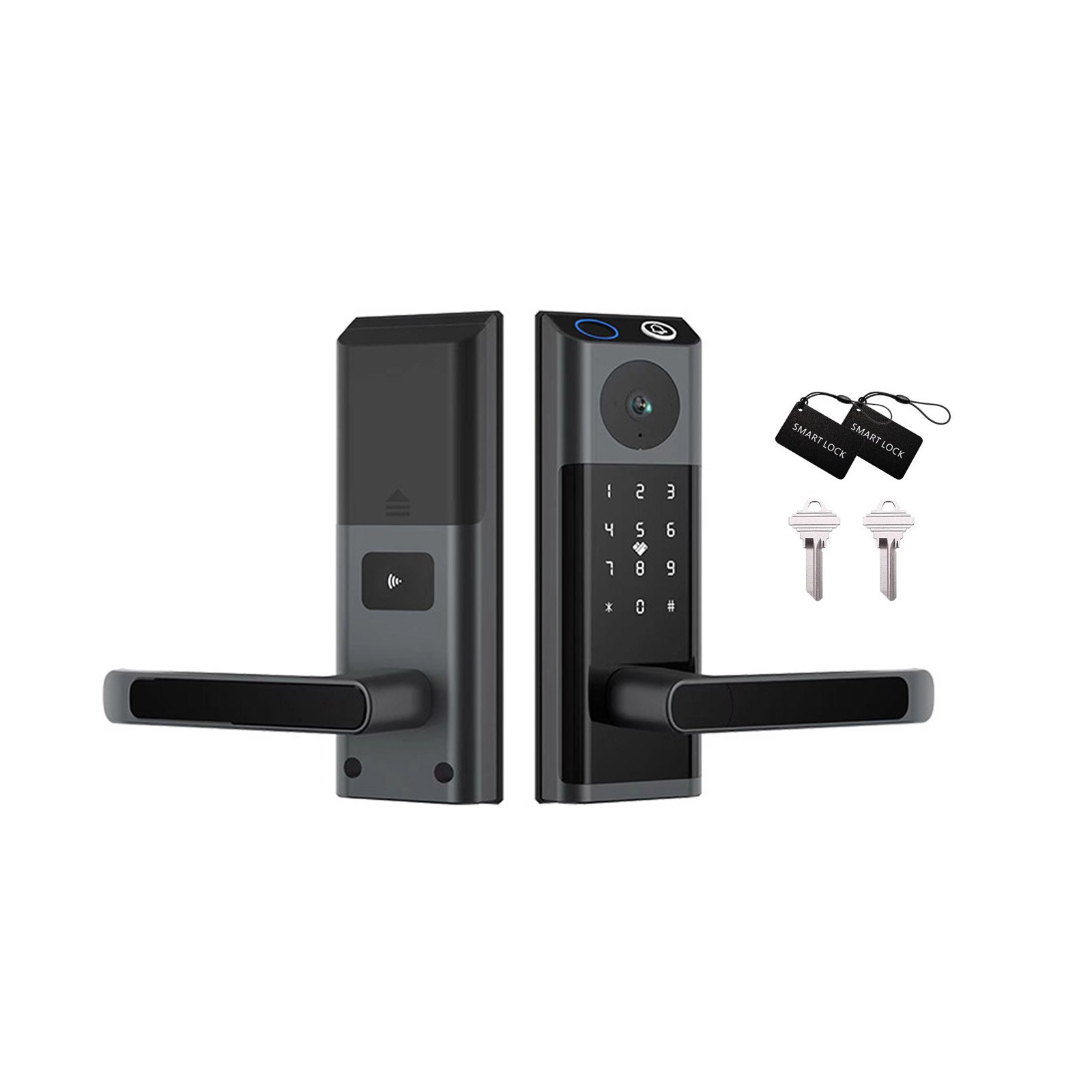 Smart Lock with Camera & Handle Fingerprint Keyless Door Lock WiFi APP Control