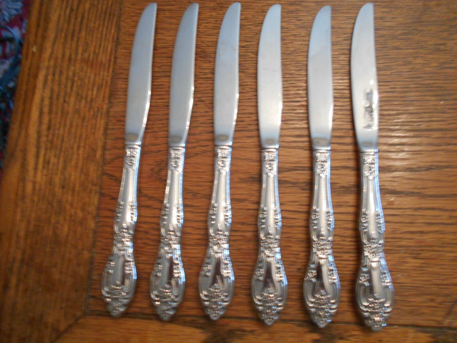 6 Oneida Profile Stainless GALVESTON Pattern Dinner Knives 4320