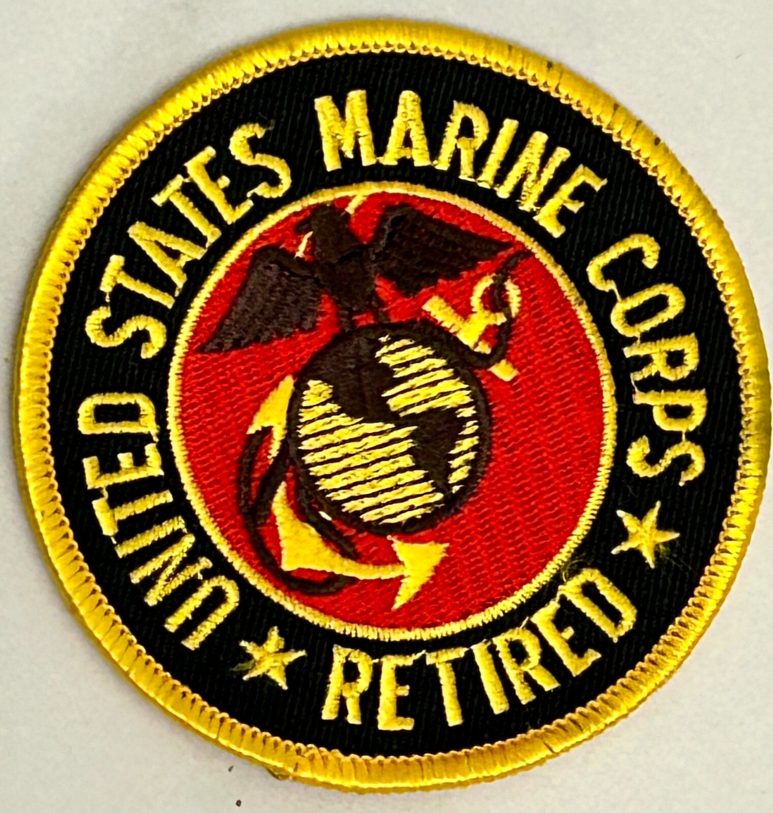 #0476  US MARINE CORPS RETIRED :    M/C Vest Patch     Free S&H AVAILABLE