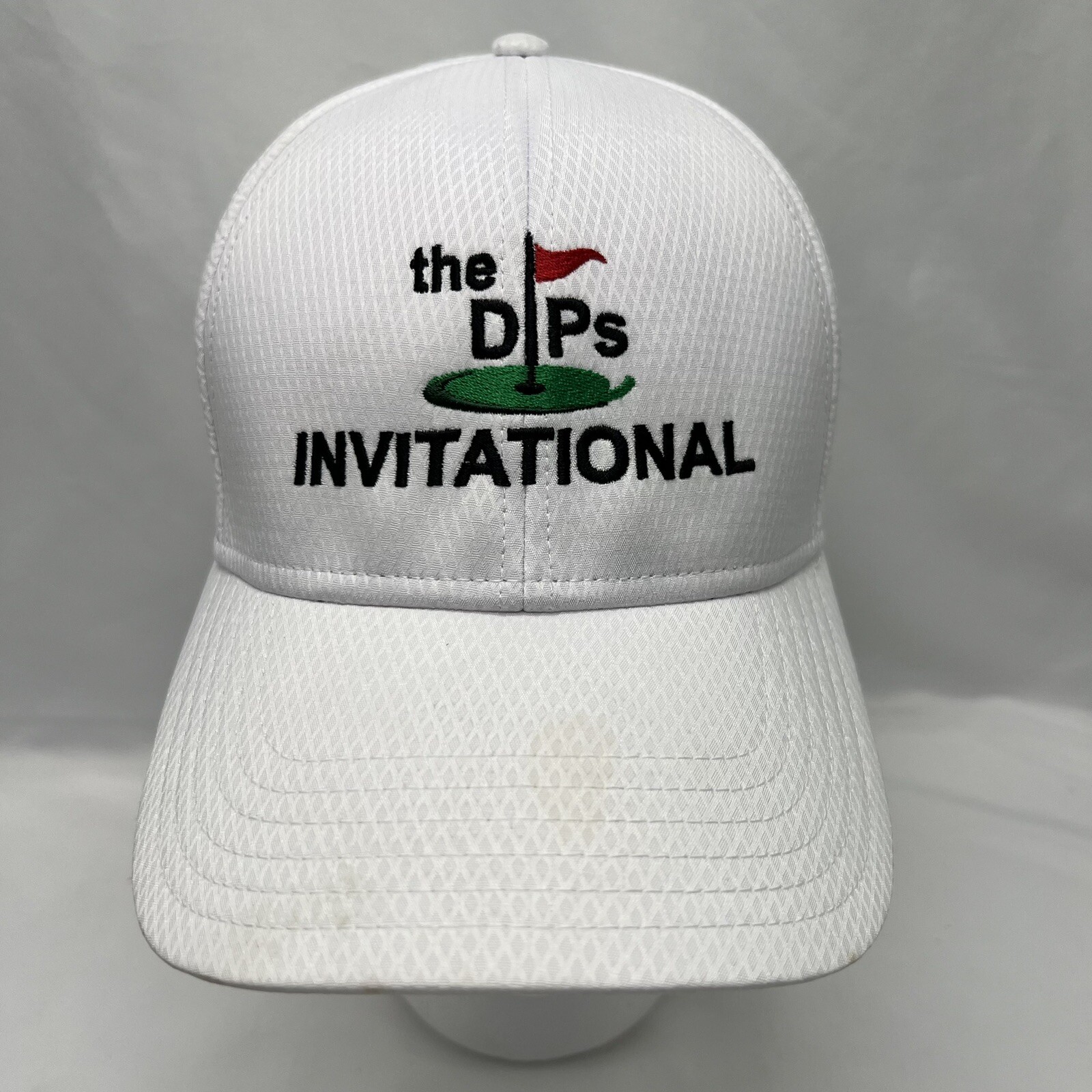 Otto Golf Hat The DPs Invitational Strap Back White with Logo Size Medium to XL