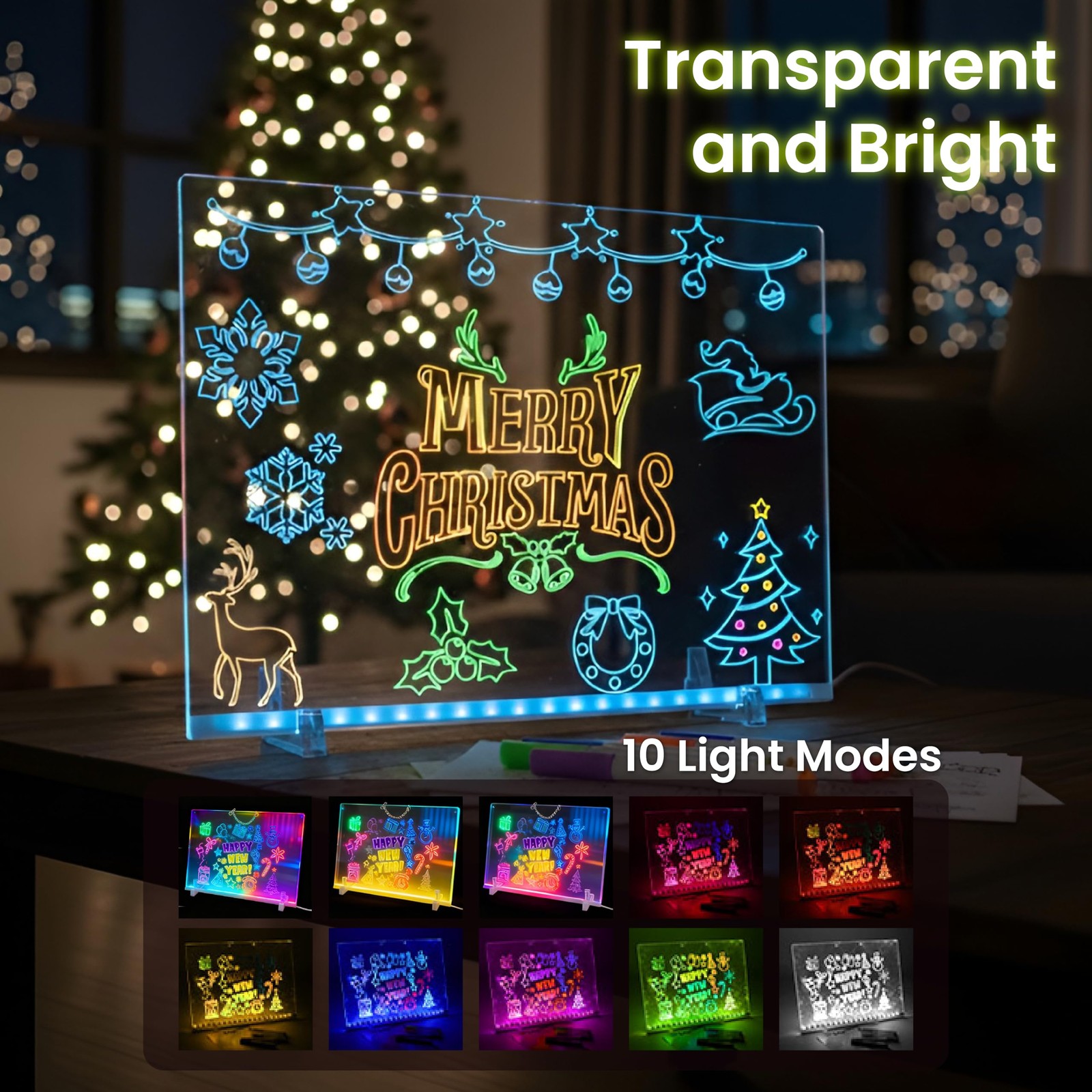 Drawing Board,13 Light Effects, Include Adapter, Drawing , Glow Doodle Note B...
