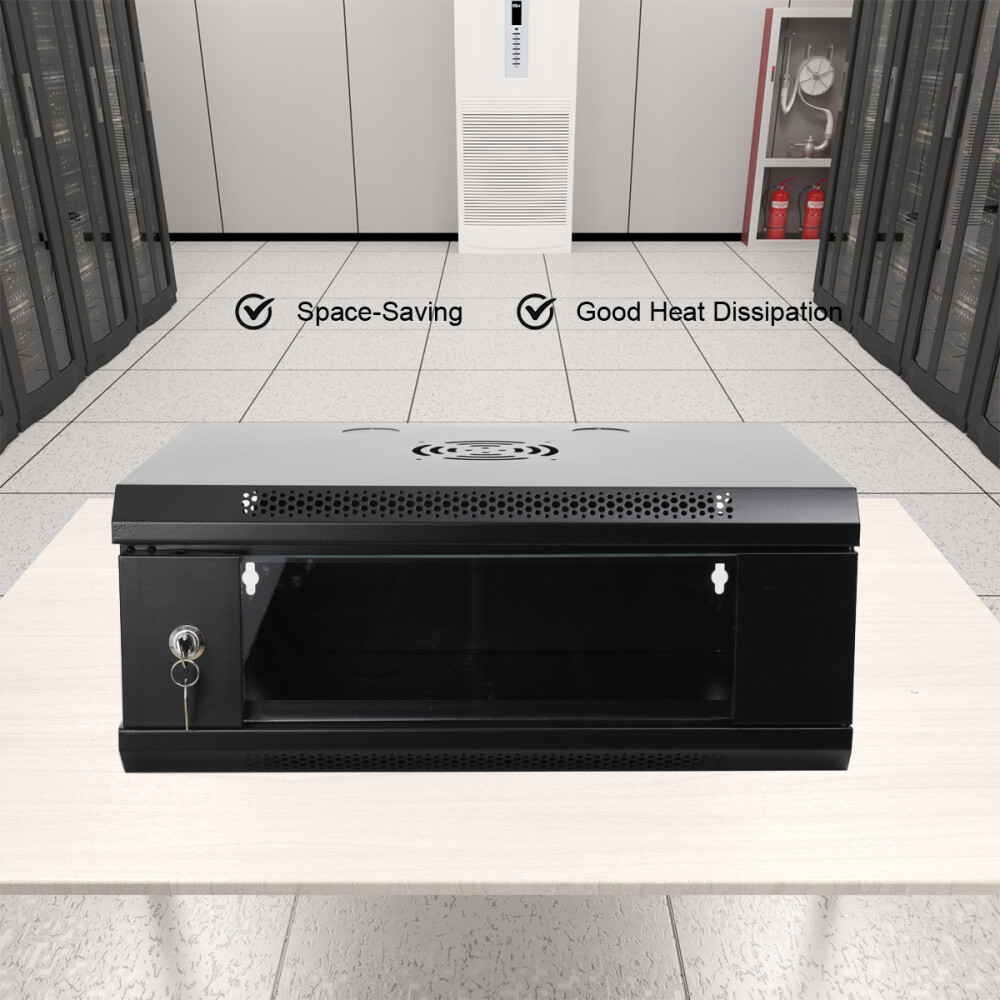 4U Server Rack Cabinet Data Network Drawer Rack Enclosure Rack floor/Wall Mount