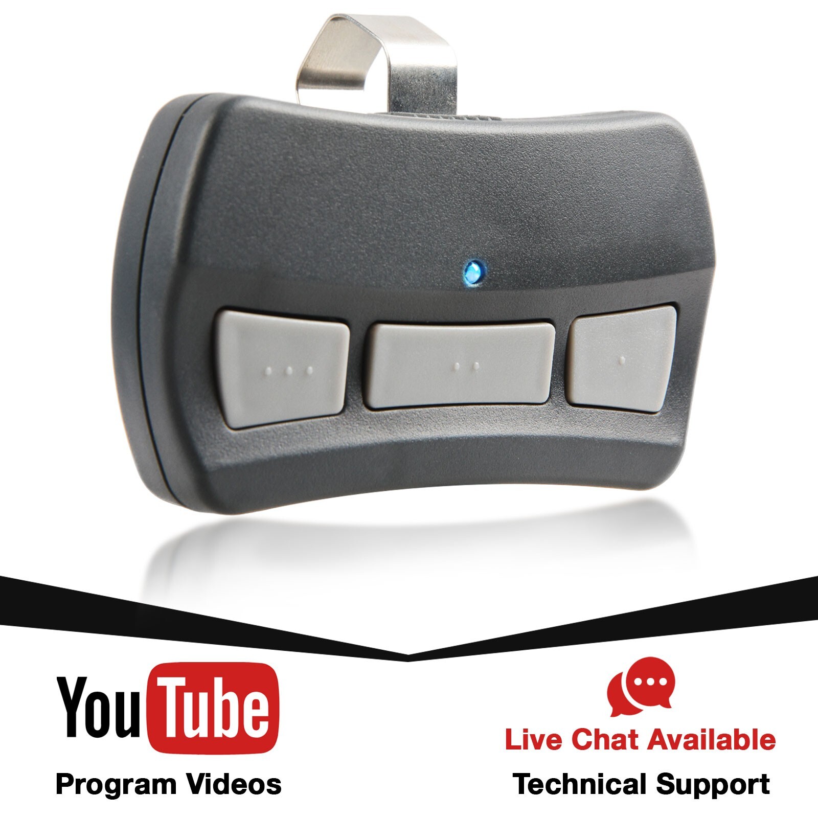 2 Garage Door Opener 3-Button Remote for Genie Code Dodger GITR-3 GIT GIC G2T