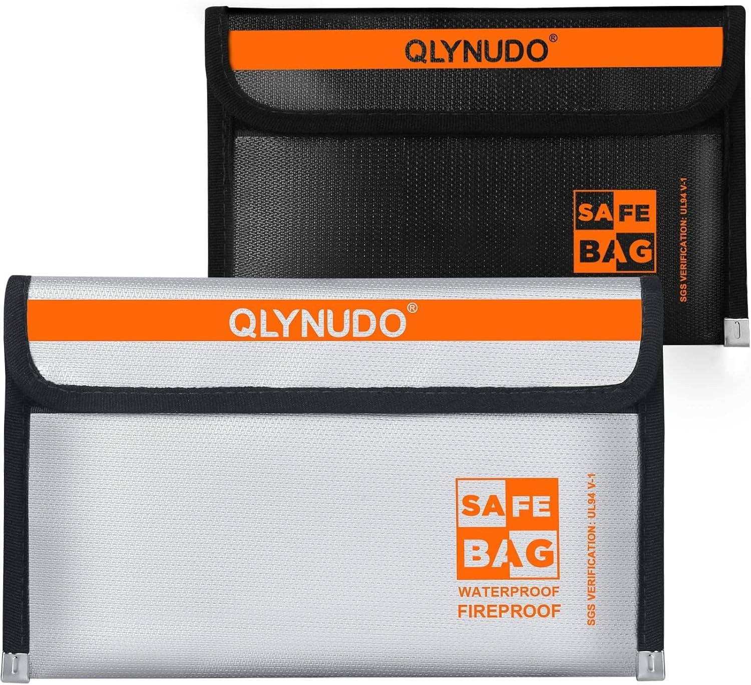 Small Fireproof Money Bag for Cash (8x5") - 2 Pack Fireproof Safe Accessories, 2