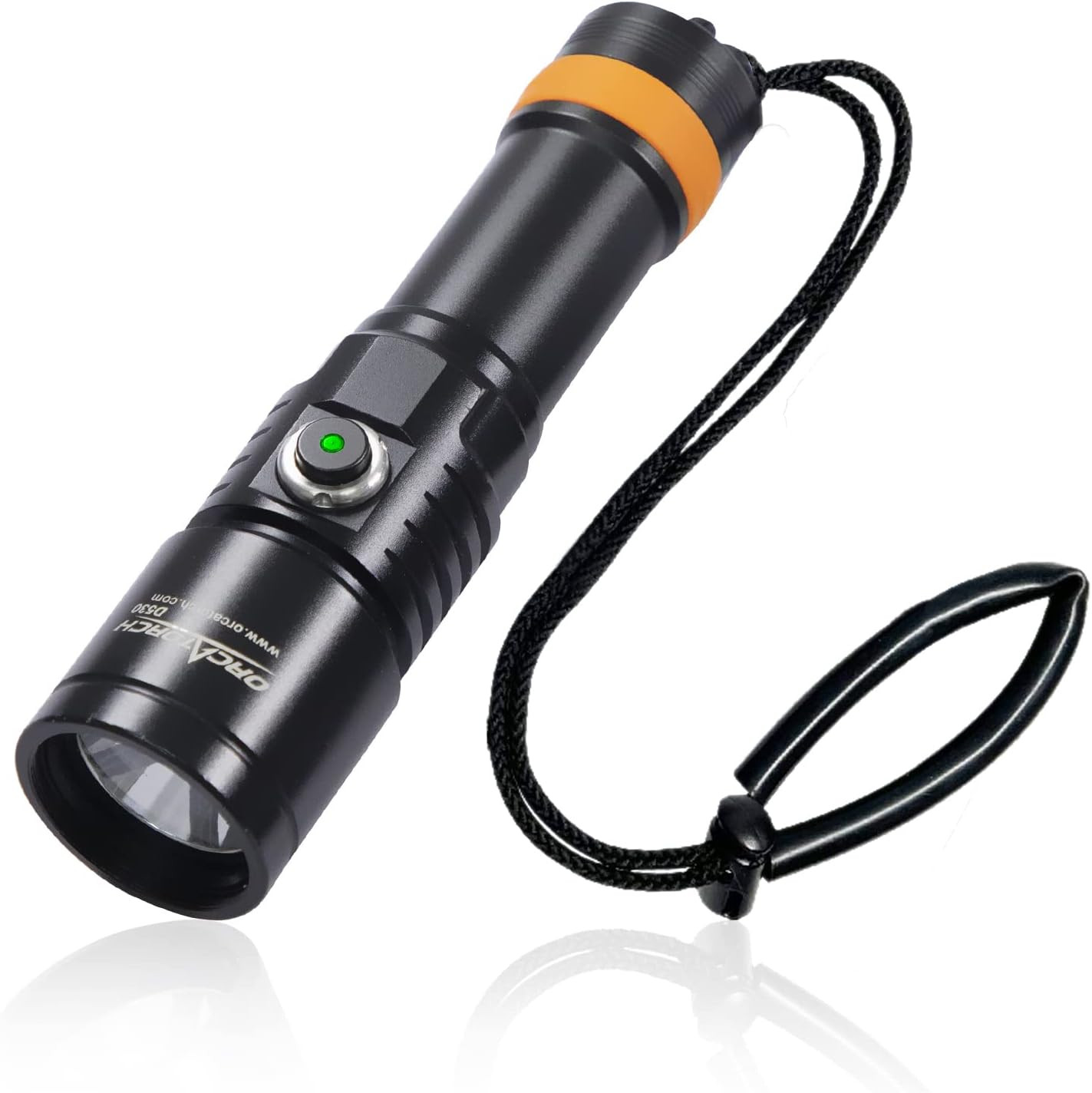 D530 Dive Light 1500 Lumens SOS Signal Scuba Diving Flashlight, 7° Super Focus B