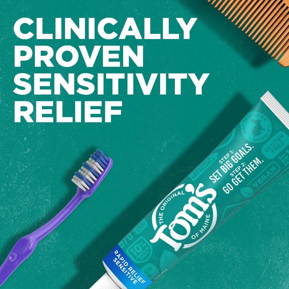 Fluoride-Free Rapid Relief Sensitive Toothpaste, Fresh Mint, 4 Oz. 3-Pack