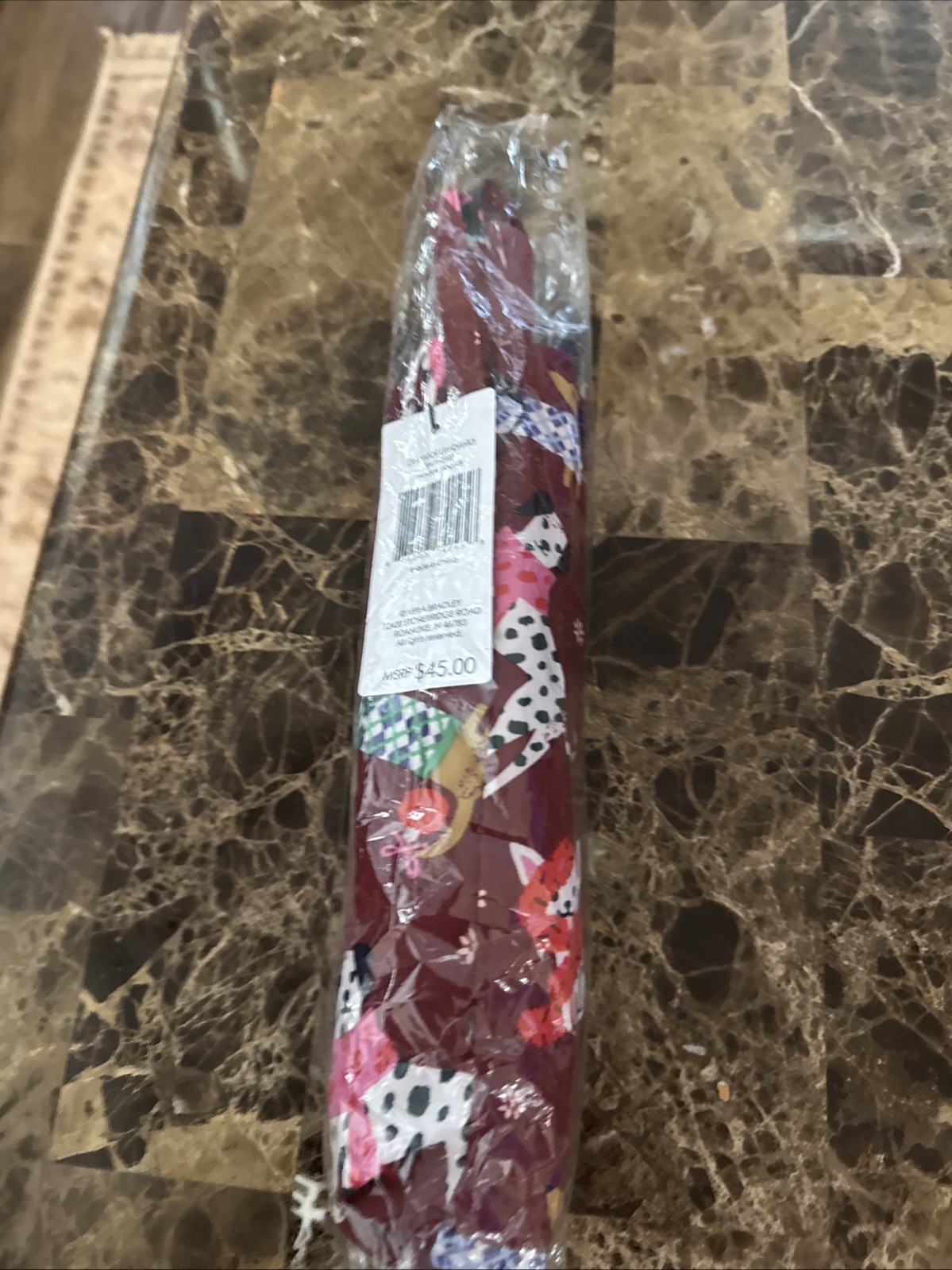 Vera Bradley Automatic Essential Umbrella Holiday Hounds  XMAS New