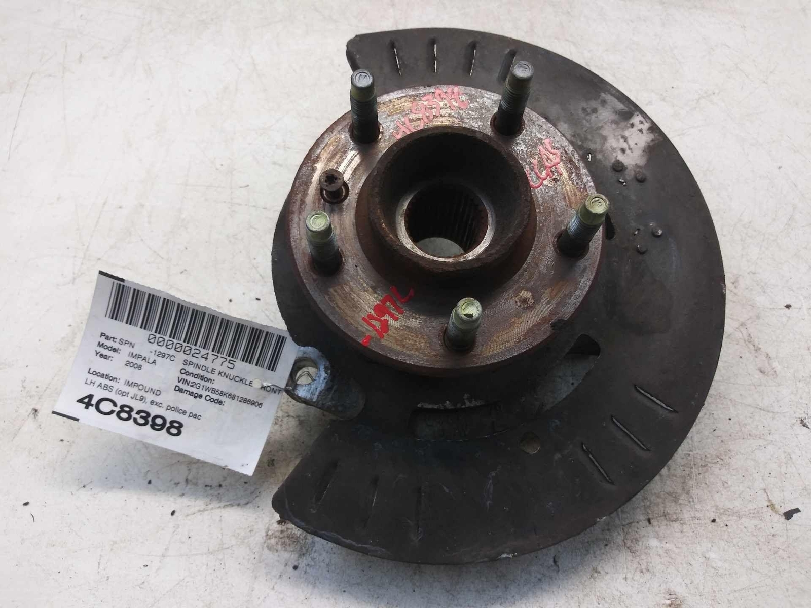 Spindle Knuckle Front CHEVY IMPALA Left 04 05 06 07 08 09 10 11 12 13 14 15 16