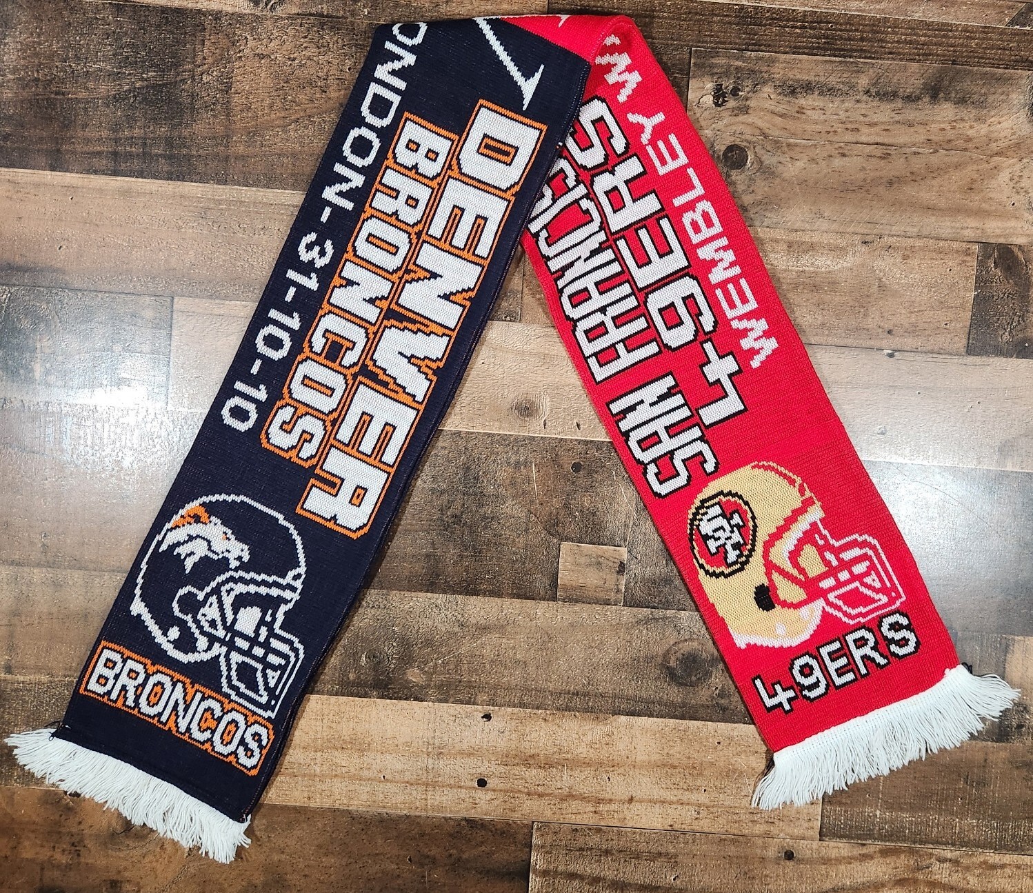 San Fransisco 49ers V Denver Broncos Scarf Reversible Wembly Stadium NFL
