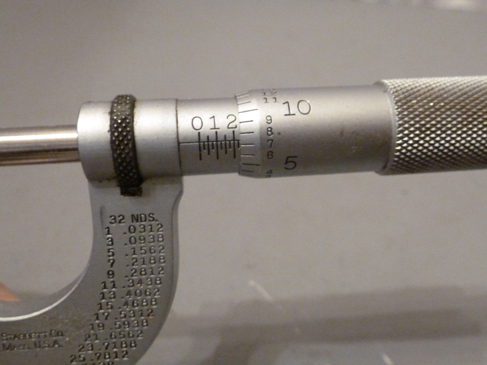 STARRETT 0-1 FLANGE MICROMETER #256 NO BOX