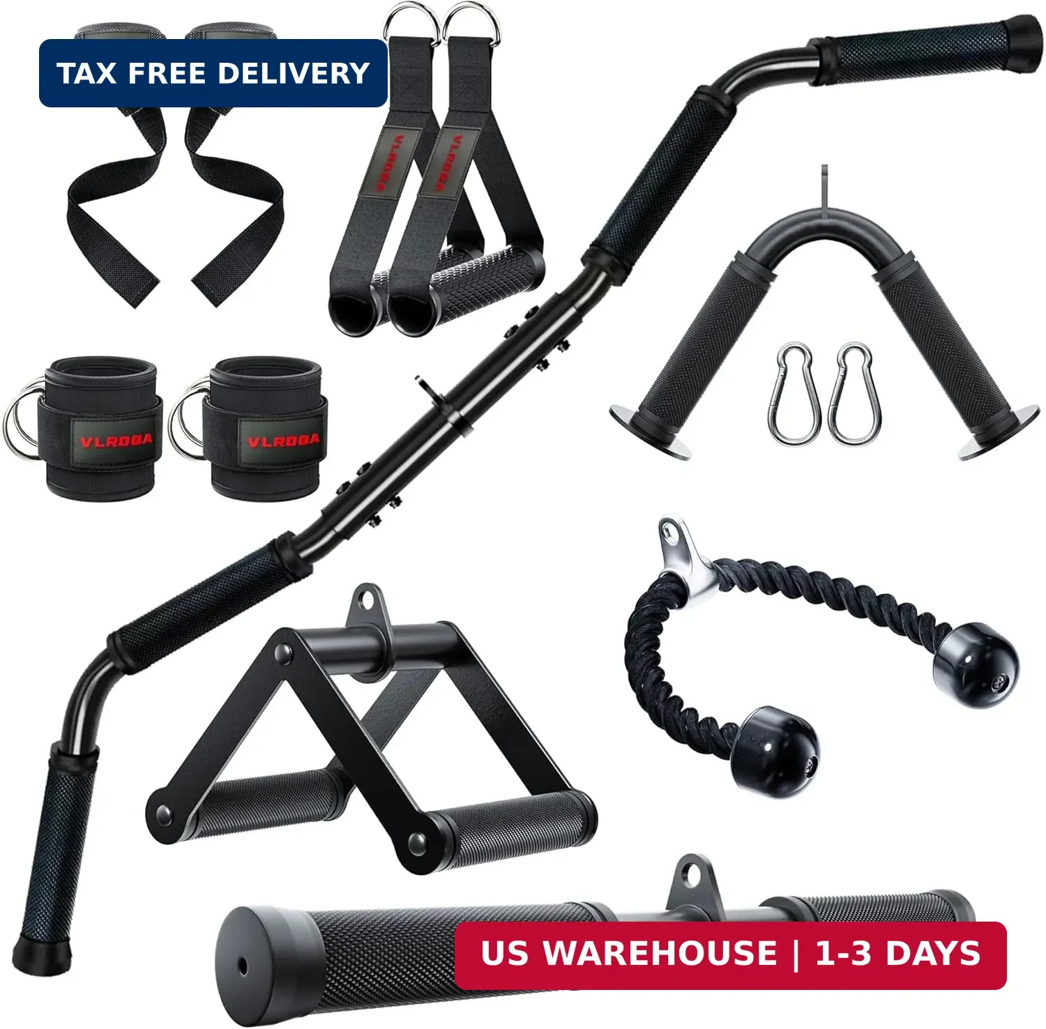 Cable Attachments for Gym,Cable Machine Accessories for Home Gym, Triceps Pull D