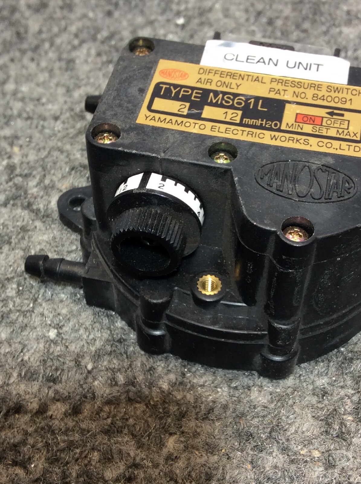 Used Yamamoto MS61L Differential Pressure Switch