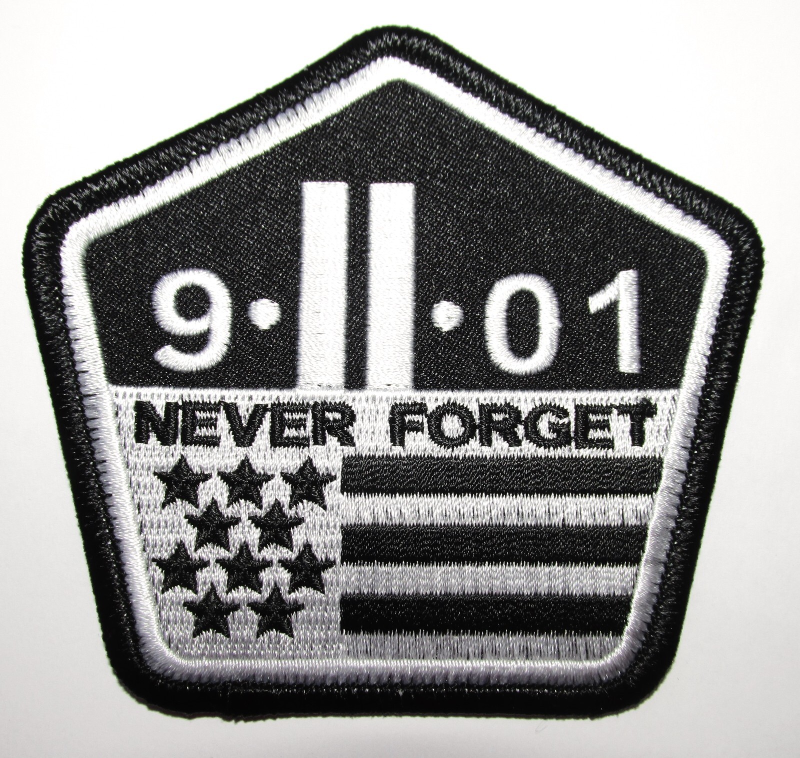 9/11 Never Forget Patch Twin Towers  EMBROIDERED  3.5 INCH IRON ON PATCH