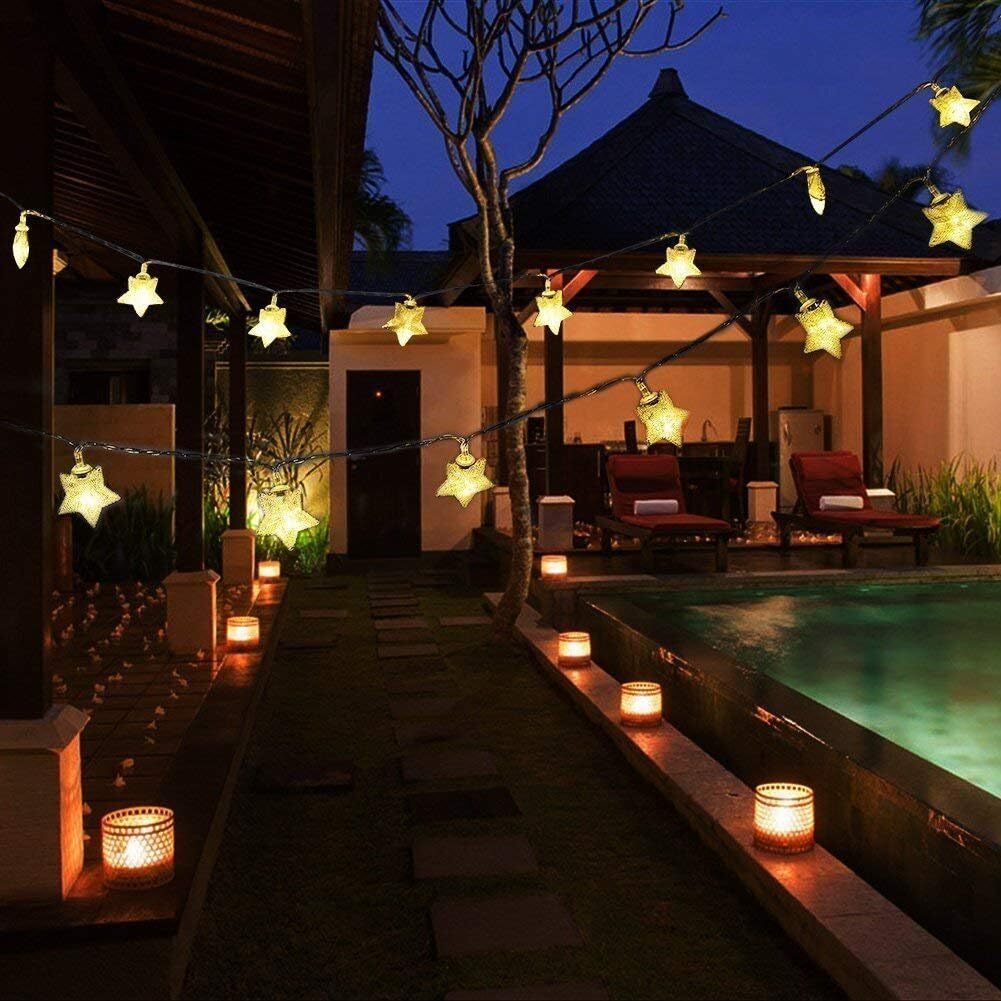 100LED Star String Lights,33FT Plug in Fairy String Lights Waterproof for Indoor