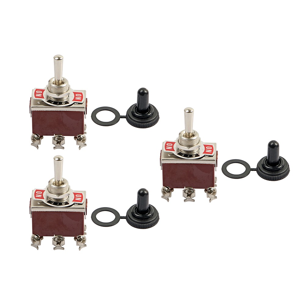 3X Heavy Duty DPDT ON/OFF/ON Toggle Switch 20A 125V/15A 250V Screw Terminals