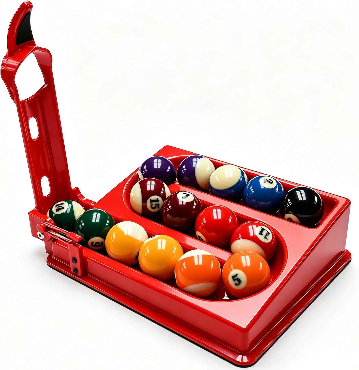 Billiards Training Rack Pro, Portable Billiards & Snooker Training Rack, red