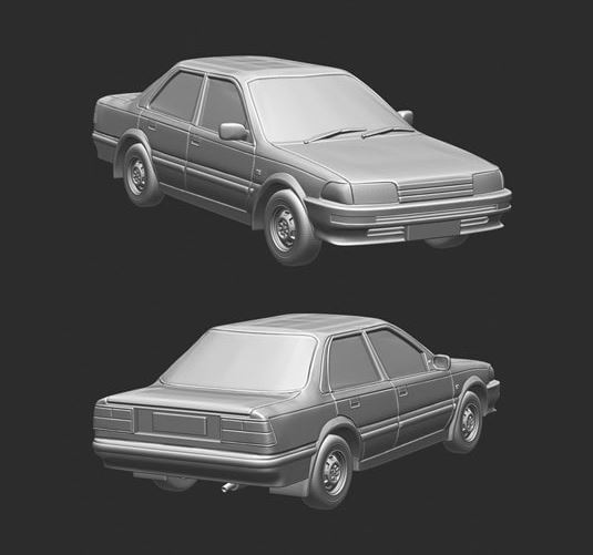 Miska Miniatures Ultra Modern Sedan Car Terrain Scenery 15mm 20mm 28mm 32mm 3D