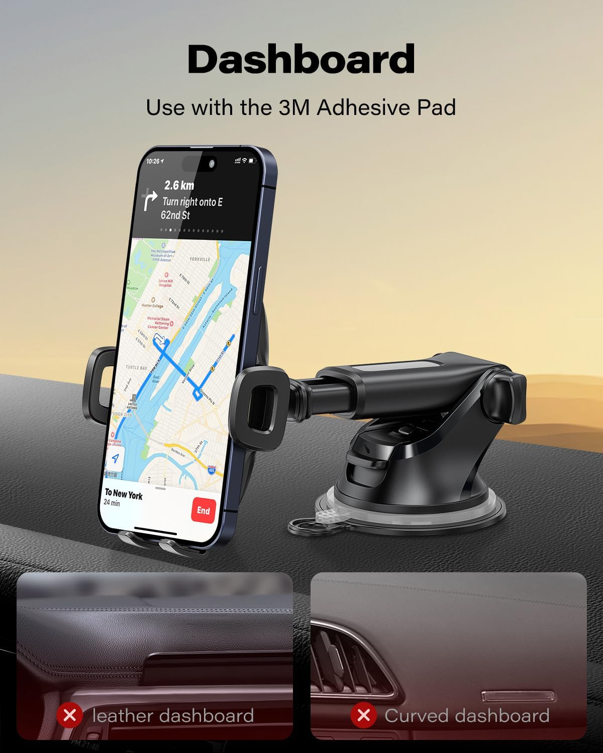 Universal Car Phone Mount Suction Cup Windshield Dashboard Window Holder