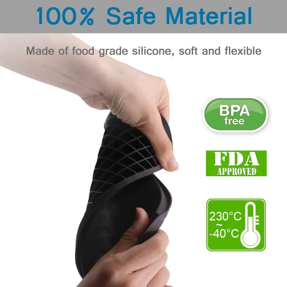 Silicone Mini Ice Cube Trays 3 Pack 160 Crushed Ice for Whiskey