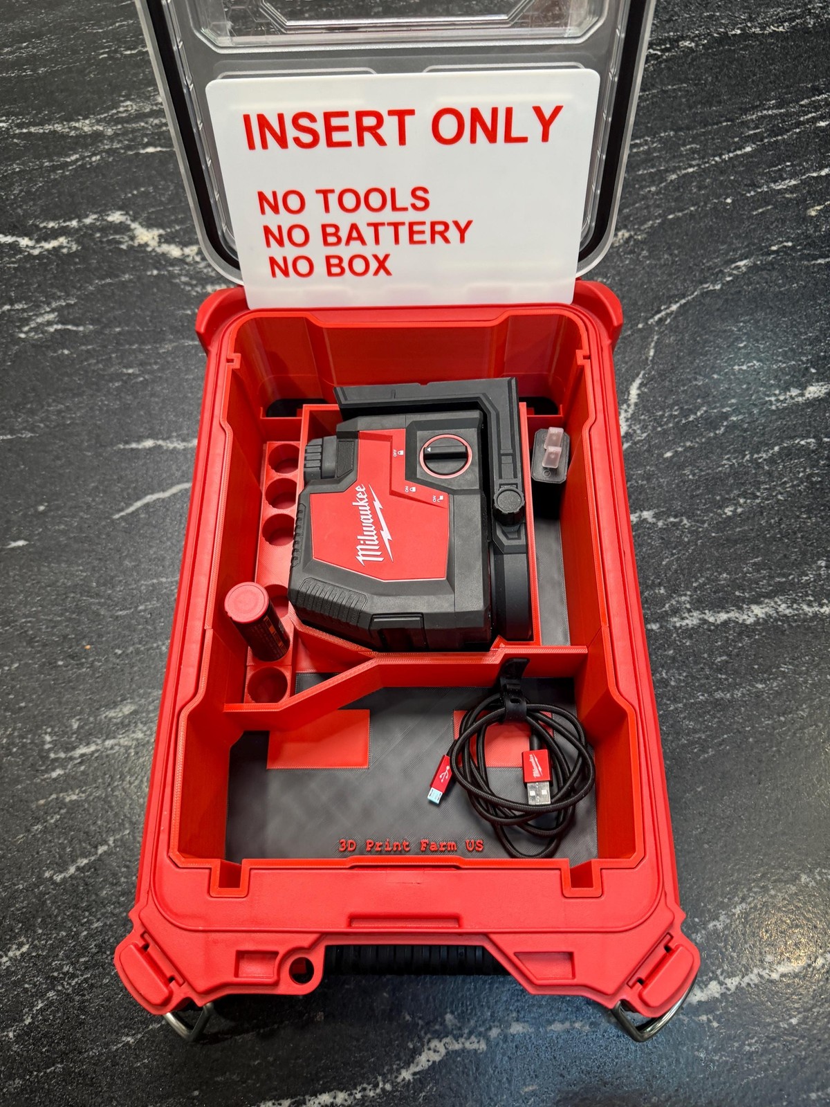 Milwaukee Compatible RedLithium Laser Packout Insert Tray