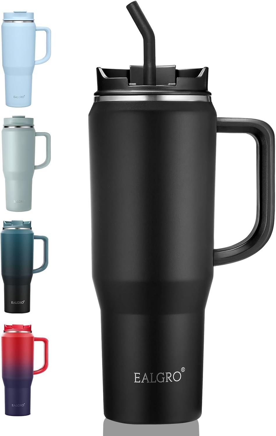 50 Oz Tumbler with Handle, Insulated Tumblers with Lid and Straw, Large Metal Sp