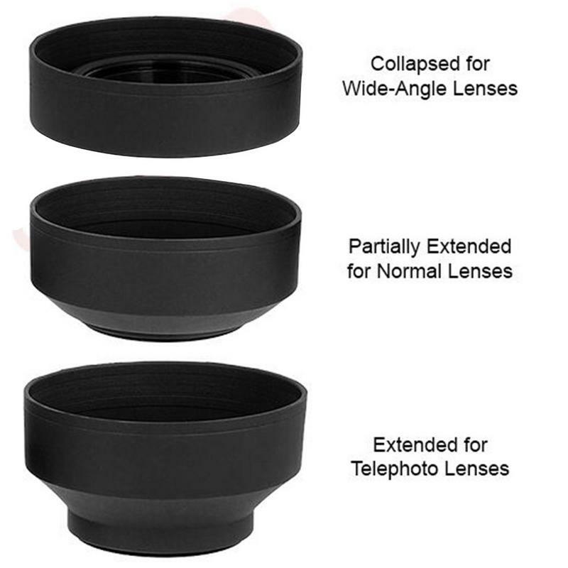 52mm Soft Rubber Collapsible Lens Hood For Nikon 50mm f/1.8D, 50mm f/1.4D Lenses