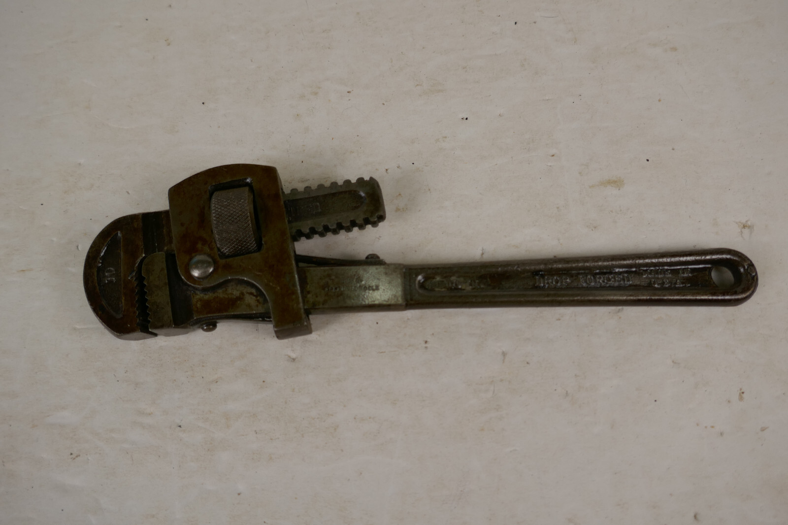 Vintage Dunlap  10” Adjustable Pipe Wrench Nice Condition