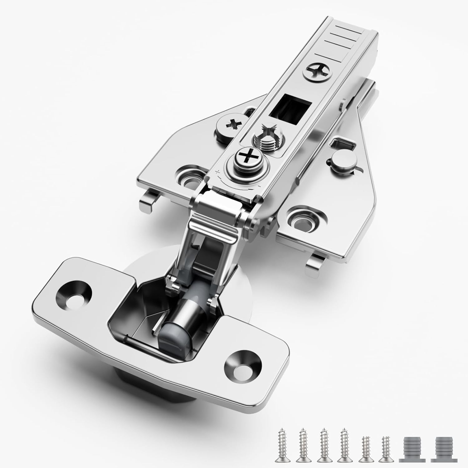 60 Soft Close Cabinet Hinges - 4D Adjustable with Speed Control, 60 Pack