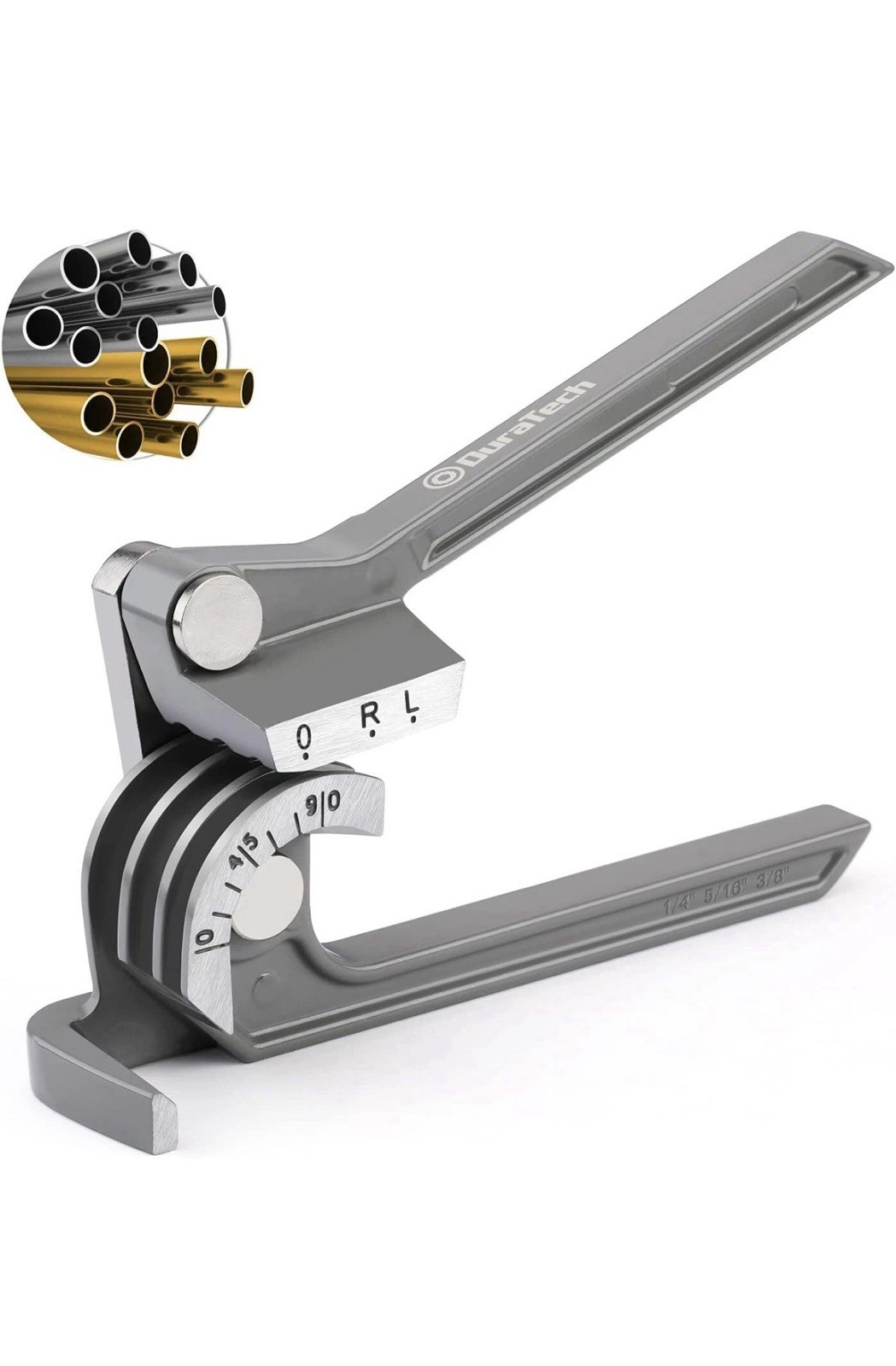 DURATECH Tube Bender, Pipe 3-IN-1, 1/4", 5/16", Grey