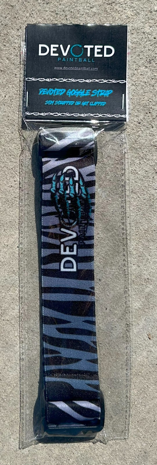 NEW Devoted Paintball Universal JT Goggle Strap - Zebra Print