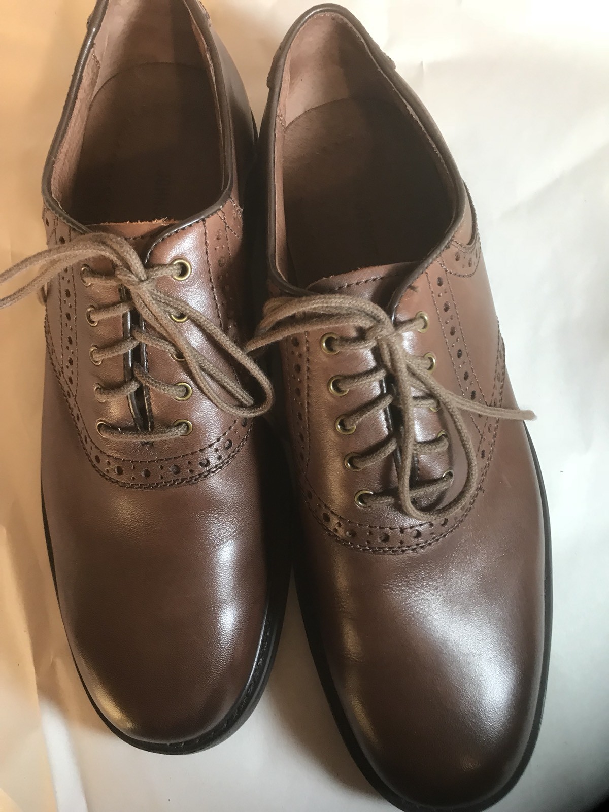 Johnston & Murphy 201258 Men's Shoes Size 9 M Brown Leather Lace Up