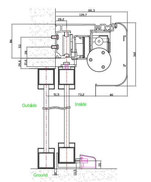 Olide Heavy Duty Automatic sliding door mechanisms with microwave sensor