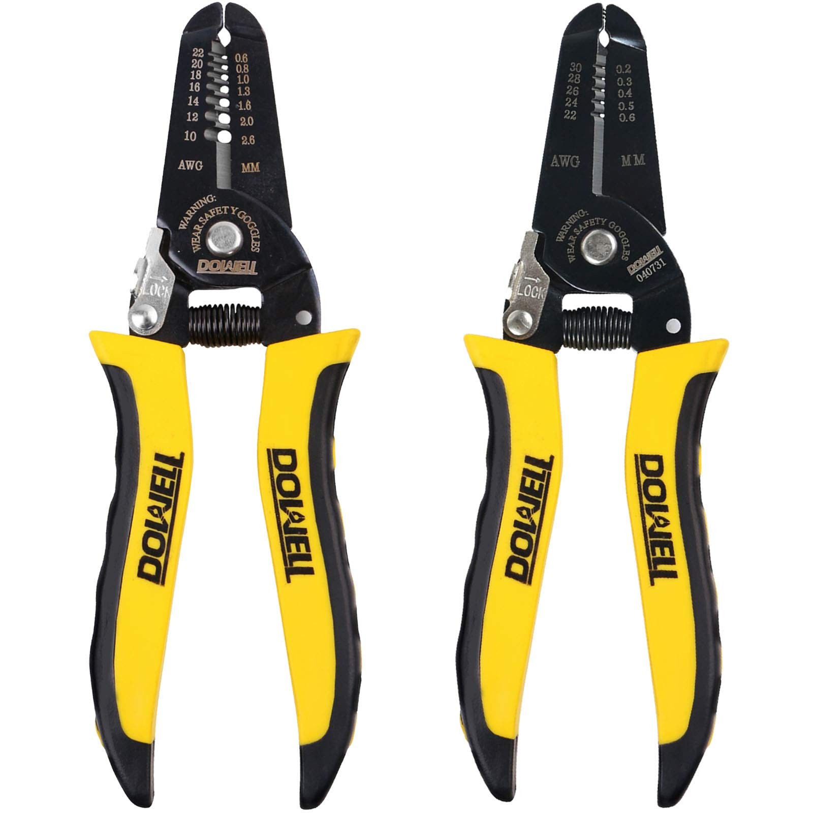 DOWELL 10-22AWG+22-30AWG Wire Stripping 10-22AWG+22-30AWG, Black and Yellow