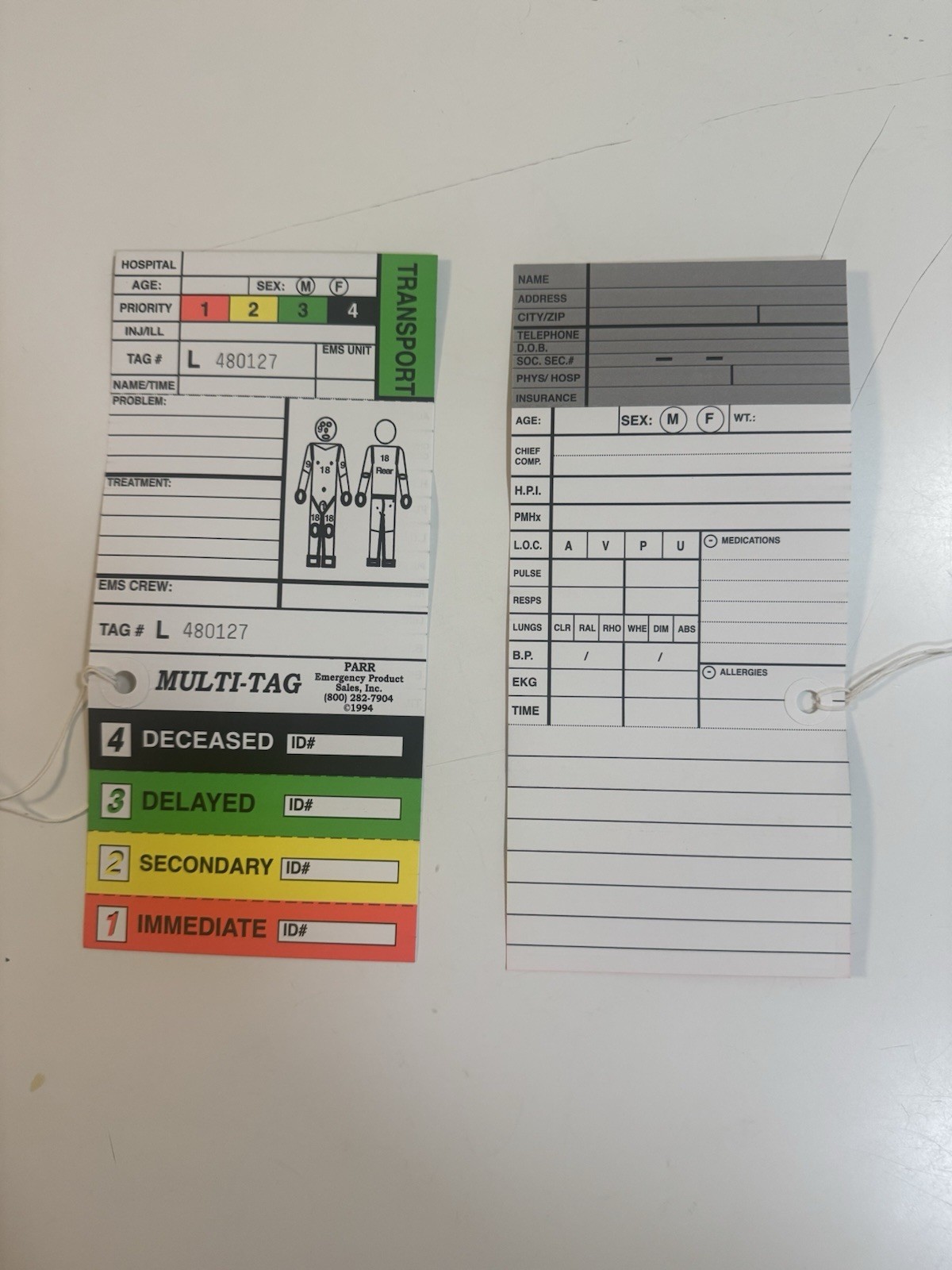 Multitag Triage Tags Pack Of 25