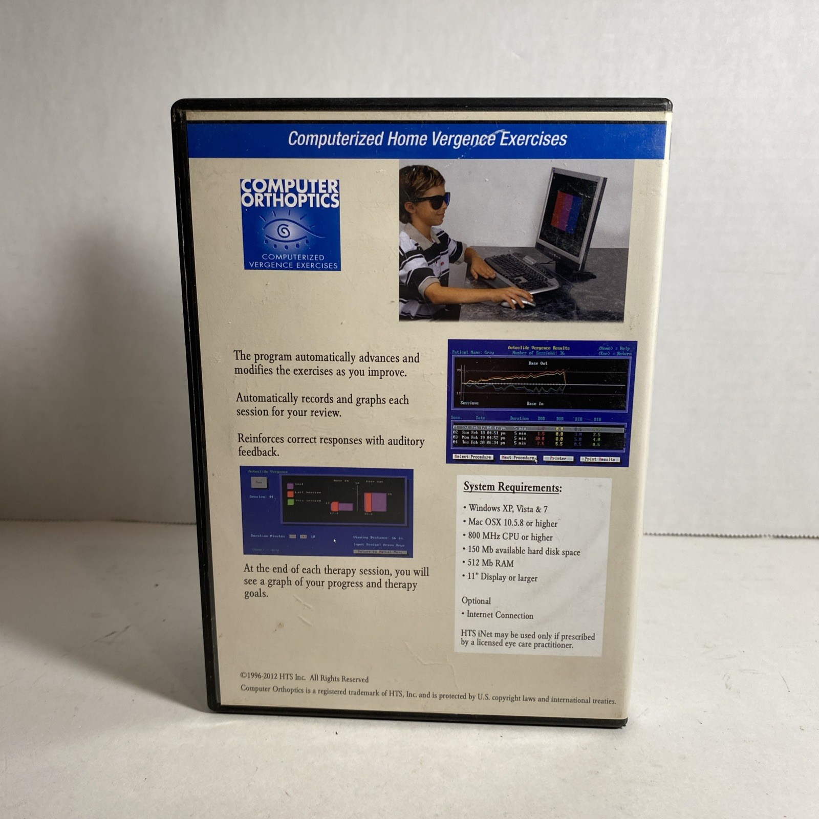 Computer Orthoptics Computerized Home Vergence Exercises HTS iNet Software