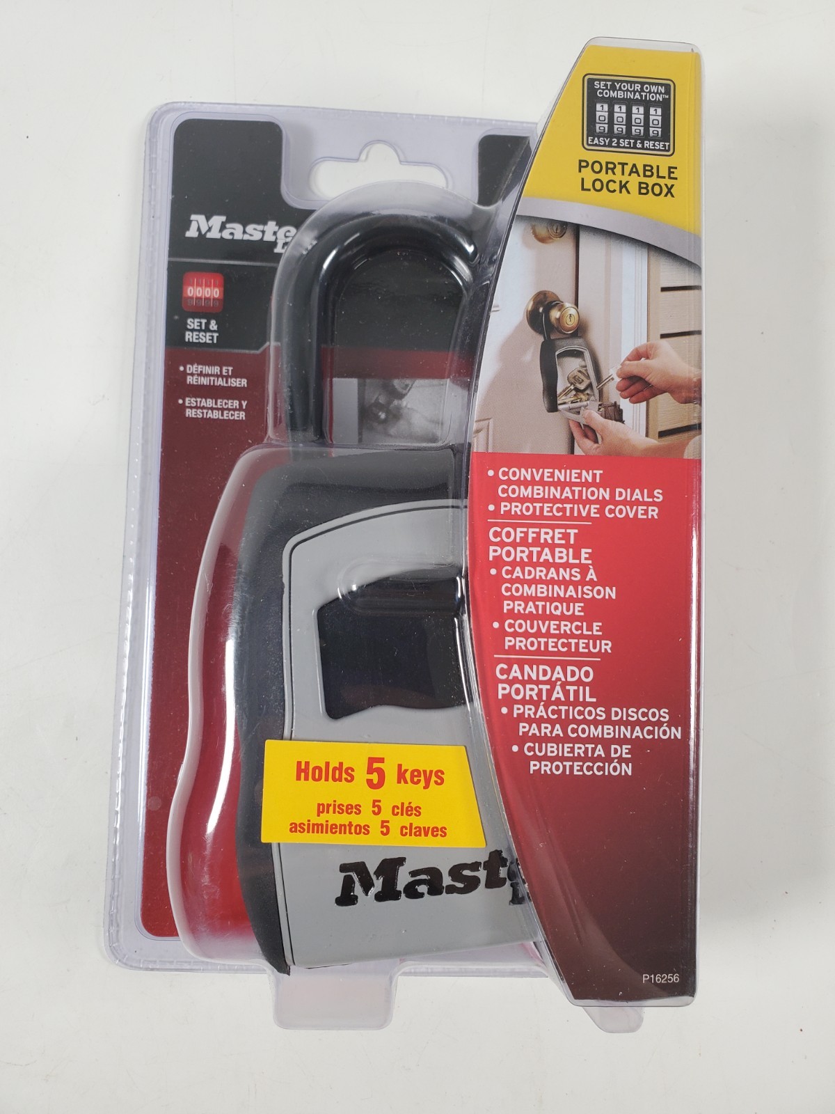 Master Lock 5400EC Portable Lock Box Combination Realtors - Holds 5 Keys